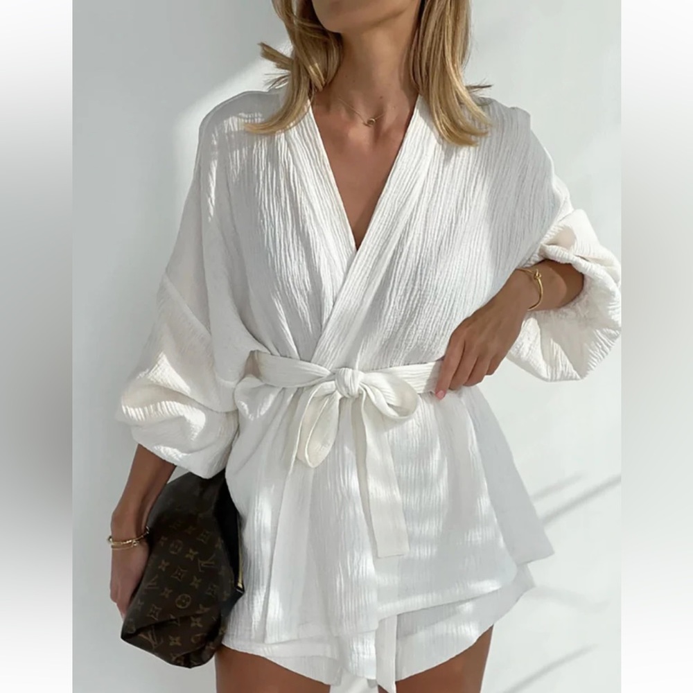 Commense Cotton Wonderland Tied Two Piece Shorts